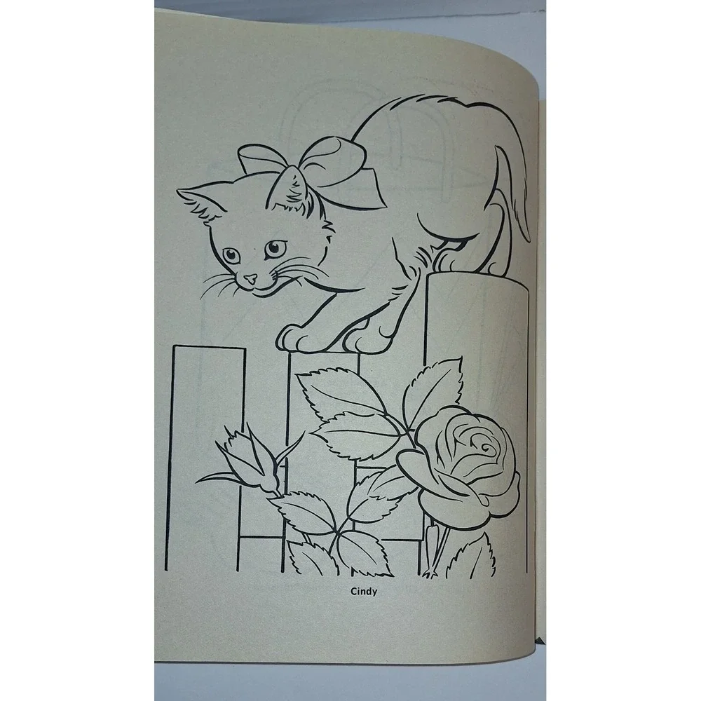 P.s.i. & Associates The Three Little Kittens Vtg Coloring Book Uncolored